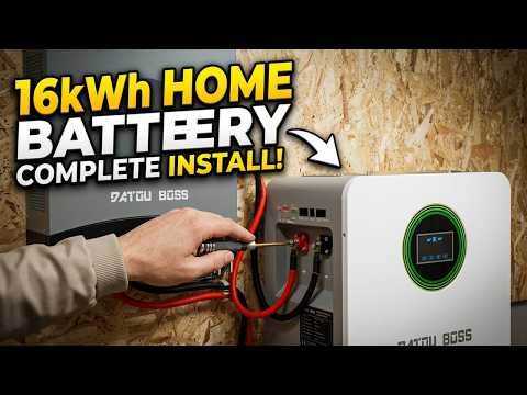 how to install 16kW Battery home solar energy storage system, Complete installation, inverter 48v