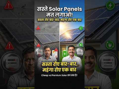 Sasta Solar Panel Kyun Mehenga Padta Hai? Real Truth! Cheap vs Premium Solar Panels