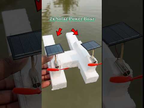 2x Solar Panel Power Boat Making | Amazing DIY Solar Boat #shorts #solar #diyprojects