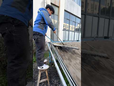 Are you still climbing up to clean the solar panels?#superpiping