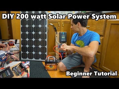 DIY 200 Watt 12 volt Solar Power System “The Minimalist” Beginner Tutorial