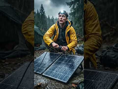 🛑 STOP! Are Your Portable Solar Panels Actually Waterproof? 🌧️ #shorts