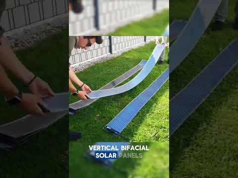 Solar panels on a fence… and it actually works really well