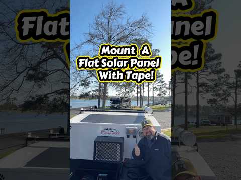 Will it work? I mounted a flat solar panels to my camper only using 3M tape. #solarpanels #diysolar