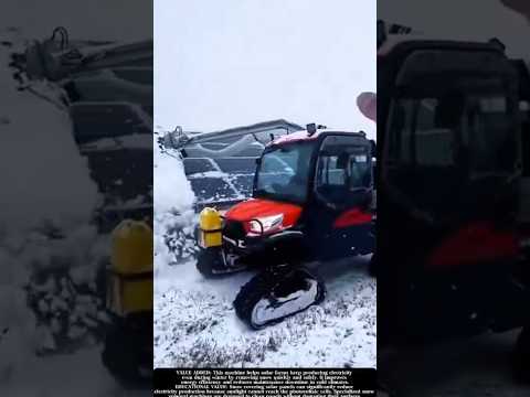 Solar Panel Snow Cleaning Machine in Action! #shorts