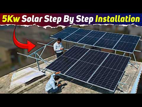 5Kw On-Grid Solar Complete Step-By-Step Installation for Home | Solar Panel Installation for Home