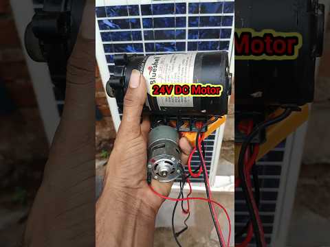24V DC Motor l 12V Solar Panel⚡Energy ll #shorts 😱