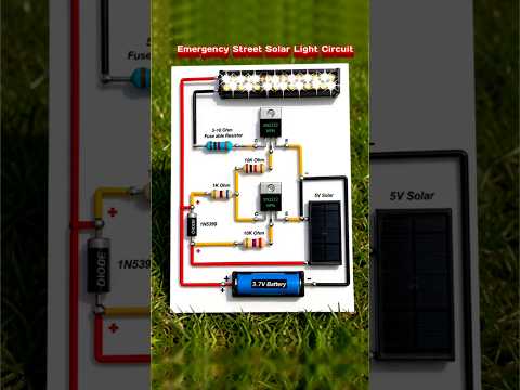 Emergency Solar Street Light Circuit with Automatic ON/OFF System