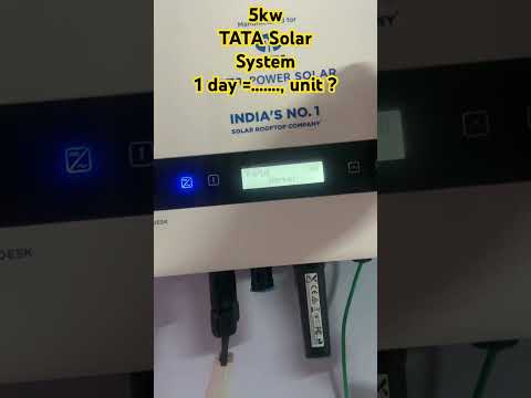 Tata Solar panel 5 kw ka ek din me kitni unit Banta h