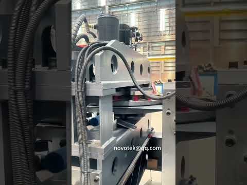 High speed PV solar panel Strut Channel Roll Forming Machine with Rotating Punch #machine