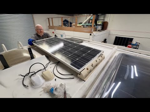 A JOB MOST PEOPLE AVOID! Removing a 12 Year Old Solar Panel & upgrading it, on an old motorhome!