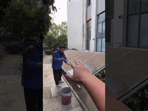 Smart Solar Panel Cleaning Hack with Mobile Control 😲#facts#shorts