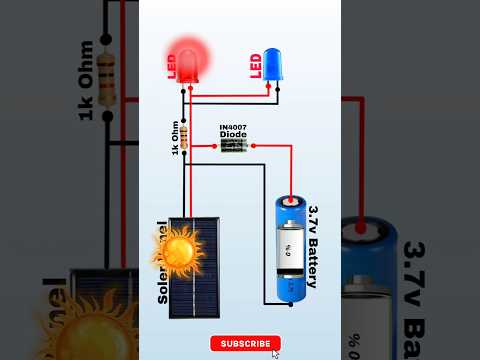 solar panel se 3.7 volt battery charge circuit diagram/ lithium battery charge#shortsfeed #shorts
