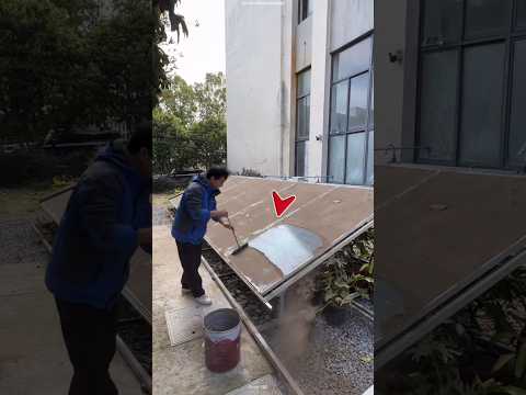 One Click Solar Panel Cleaning 😳 Mobile Controlled Cleaning System #shots #facts