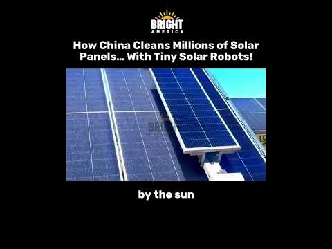 How China Cleans Millions of Solar Panels… With Tiny Solar Robots!