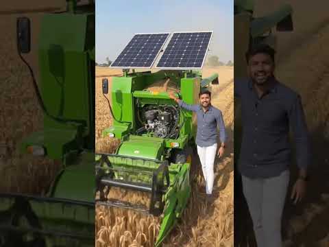Mini Combine Harvester | 100% Solar Powered Farm Machine 🌞🚜