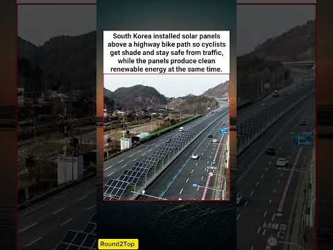 South Korea Built Solar Panels Over Bike Paths