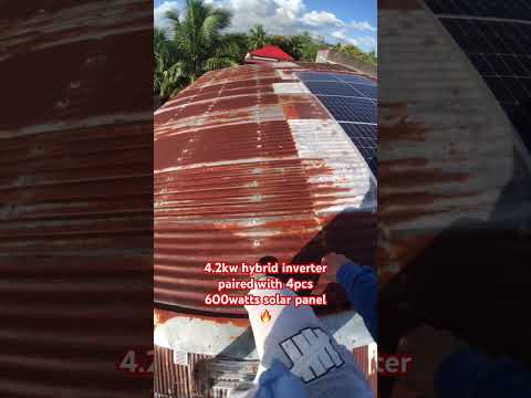 600watts bifacial solar panel 4.2kw hybrid inverter lets G 🔥 #fyipシツ #OrmocCity #solarinstallation