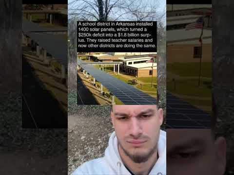 A school in Arkansas installed 1400 solar panels