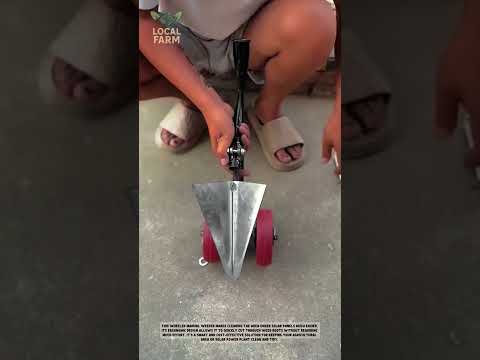 This Wheeled Manual Weeder Makes Weeding Under Solar Panels SO Much Easier!