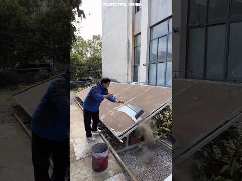 This is unexpected machine to clean solar panels 😮 #sound