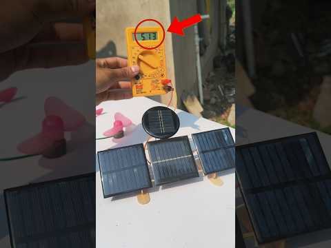 Mini solar panel #experiment #dcmotor