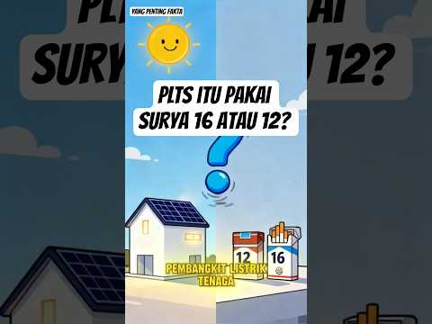 PLTS itu pake surya 16 atau 12? #shorts #animasi