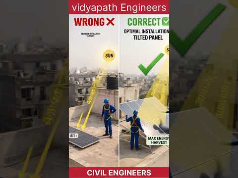 Don’t Install Solar Panels Like This ❌ (Big Mistake!) #vidyapathengineers