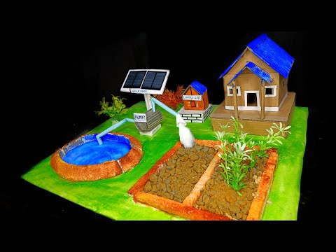 working model solar power irrigation system || solar irrigation || Assam Make Stuff