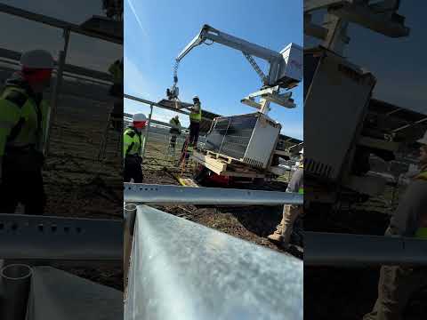 Heavy Solar Panels Turned Weightless #SolarInstall #constructionrobotics