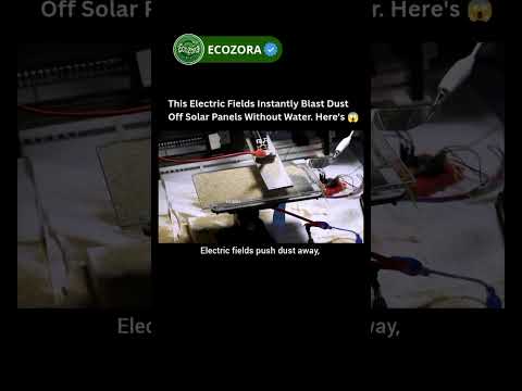This Waterless Tech Cleans Solar Panels Using Electricity ⚡ #solar #technology #innovation #shorts
