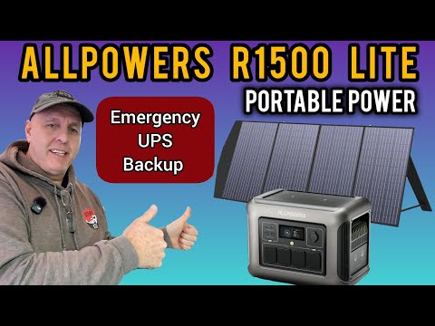 Test & review ALLPOWERS R1500 LITE – PLUS S200 SOLAR PANEL