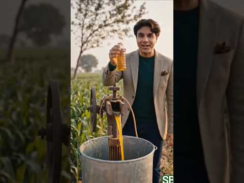 Solar Desi Jugaad se Sarso Tel Nikala 🌞 | Free Energy Oil Machine #Shorts