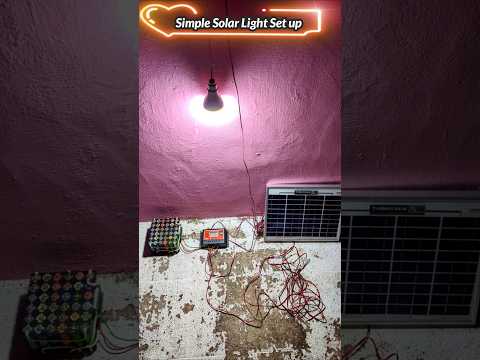 Cheapest 12V Solar Setup |10W Panel With PWM Controller | Solar Home Light #power_gen #solarsystem