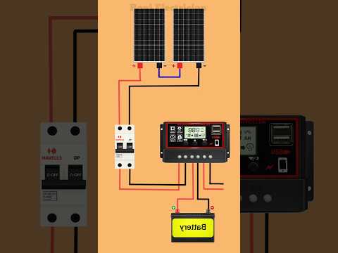 How to Wire a 2-Panel Solar System with a Charge Controller | #shots #electrician