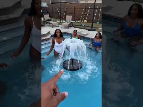 This solar fountain is amazing! It makes your summer pool look even cooler. #k #fyp #tkshop