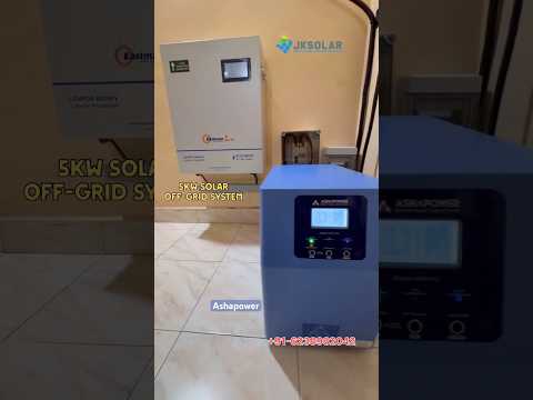 5 KVA SOLAR OFF-GRID SYSTEM WITH ASHAPOWER 6048#jksolar #ashapowermppt #shorts #6238982042