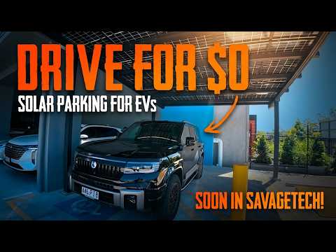 Drive Your Car For $0 | Parking With Solar Panels For EV Cars, Soon In SavageTech!