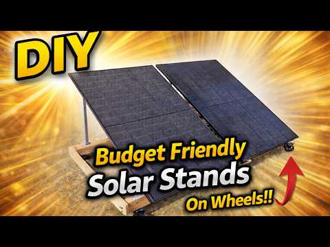 BUDGET DIY Solar Panel Ground Mount On WHEELS!!