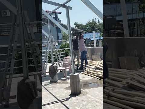 😎how to install solar panel in home⚡ #solarrepairsolarrepair #powersolar#solartips #trending  #viral