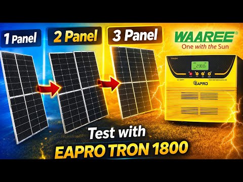 1 Vs 2 Vs 3 Solar Panel Test | Solar Panel Testing 🔥 1 vs 2 vs 3 Panel Full Comparison | Eapro 1800