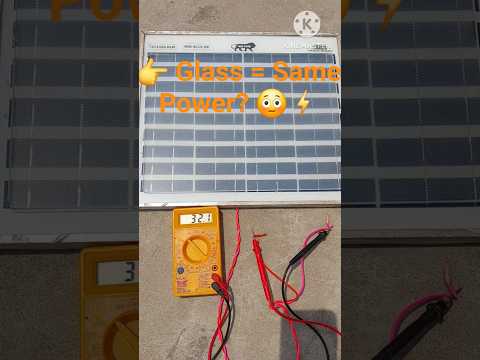 Glass Ke Niche Solar Panel 😳⚡ Power Kam Hui Ya Same? #shorts #viral