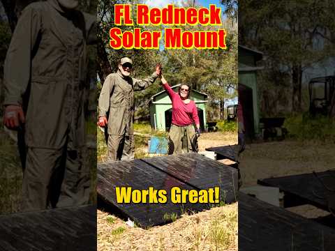 FLORIDA REDNECK SOLAR PANEL GROUND MOUNT! DIY-CHEAP!#ecohabs #offgridsolar #homestead #solarpanels