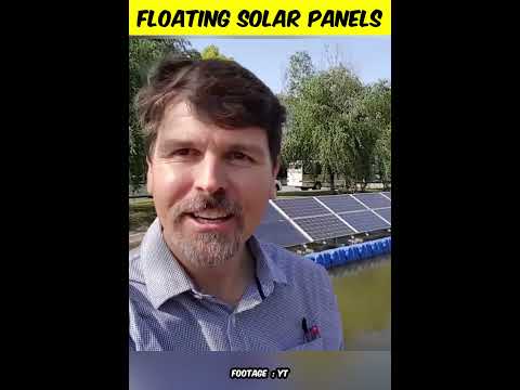 Solar panels on Water for clean energy