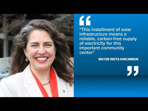 City flips switch on community center solar panels