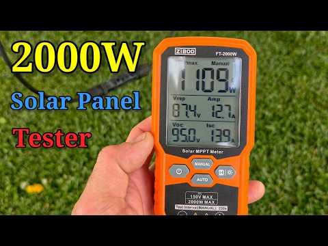 How to Measure Solar Panel Power Using the Ziboo FT-2000W