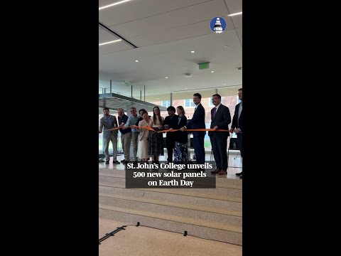 St. John’s College unveils 500 new solar panels on Earth Day