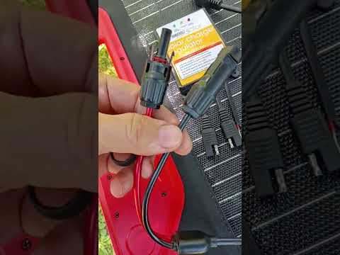 predator solar panel to predator connector is reverse from China factory defect from harbor freight