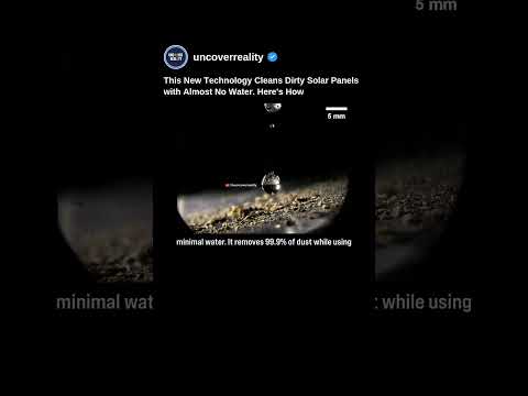 This New Technology Cleans Dirty Solar Panels With Almost No Water. Here’s How #tech #solar #shorts