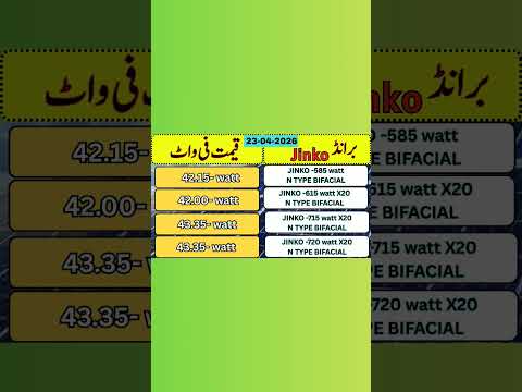 solar panel price in Pakistan today April 23 2026 #solarsystem #longisolar #solarenergy